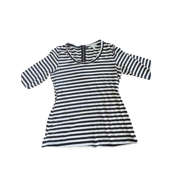 Green Envelope Los Angeles Womens Shirt Size Large Made in the USA Black Stripe - Picture 1 of 10